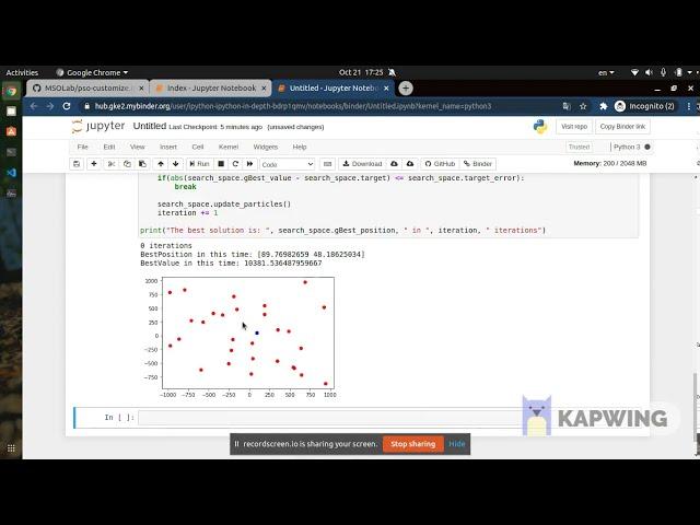 Particle Swarm Optimization (PSO) with Python in 5 minutes