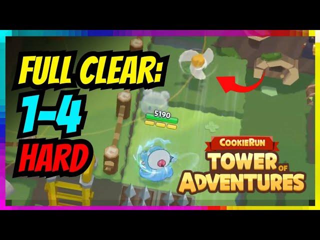 1-4 HARD Jolly Jelly Forest Full Clear | Cookie Run: Tower of Adventures