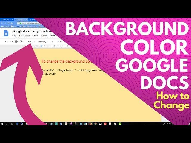 Google docs background color - how to change