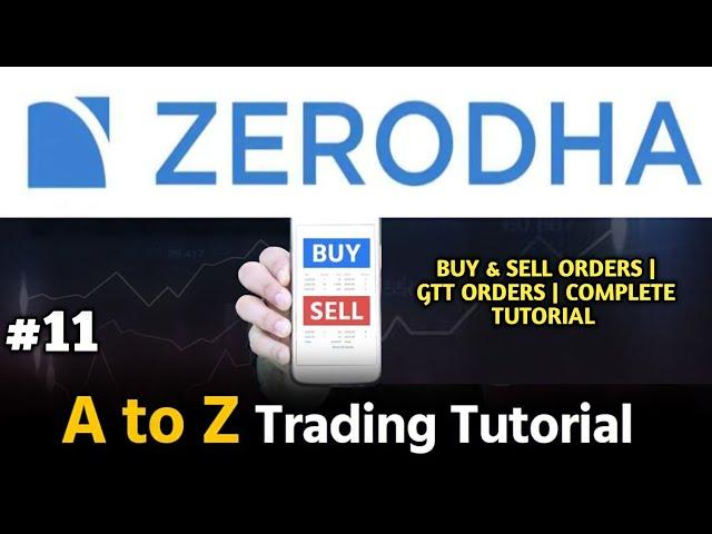 How to buy and sell stocks in  zerodha malayalam tutorial | GTT Order | Add cash into demat account