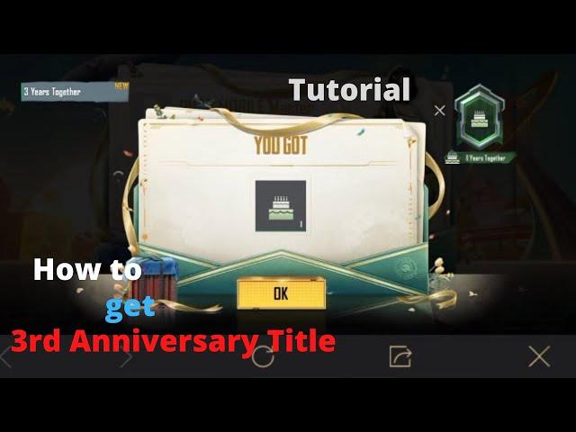 How to get 3rd Anniversary Title in PUBG MOBILE