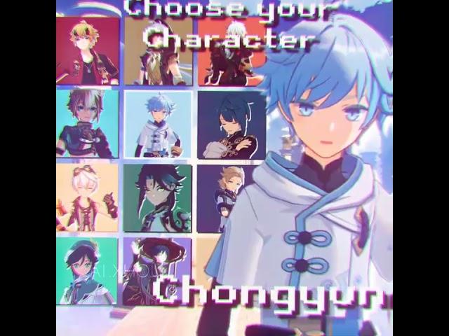 (Free project file) Choose your character | Chongyun edit | Video game lover