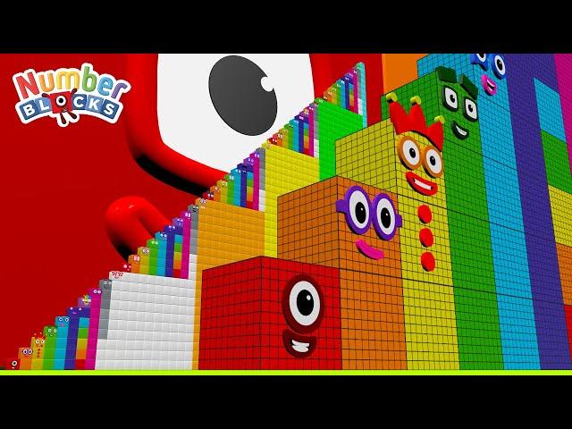 Numberblocks Step Squad Standing Tall NEW 1 - 50 to 15,000,000 BIGGEST - Learn to Count Big Numbers!