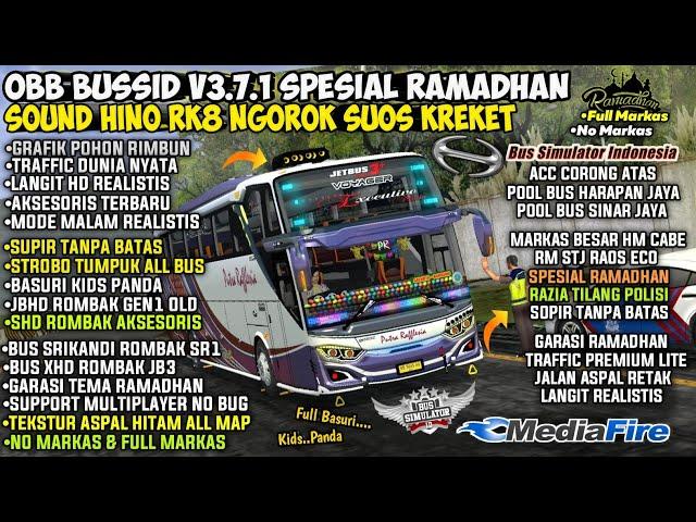 UPDATE OBB BUSSID TERBARU V3.7.1 SOUND HINO RK8 NGOROK SUOS TELOLET BASURI |Graffic Hd & Full Rombak