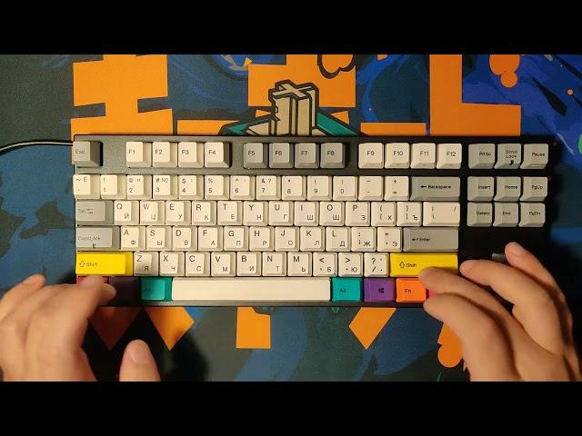 Total silent Varmilo VA87M CMYK Vintage Days (Cherry MX silent red). Customized.