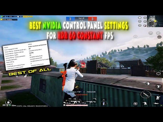 How I Get HDR 60 FPS Constant ? Trick Revealed Best Nvidia And Gameloop Settings .