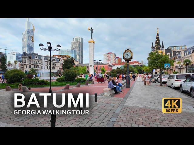 Batumi, Georgia walking tour 4K 60 FPS | Batumi old town in summer 2024