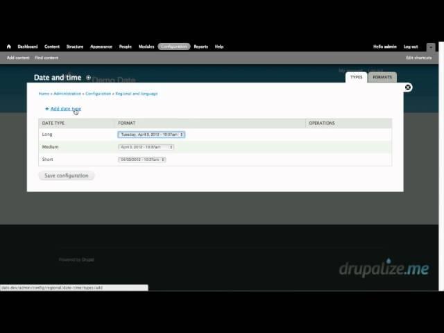 Core Date settings and configurations