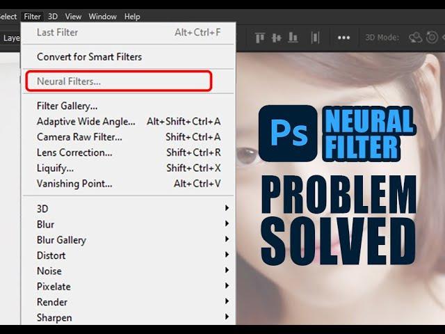 Cara mengaktifkan Neural Filter Photoshop 2022 & 2021