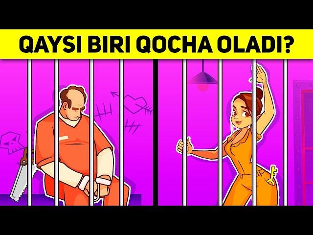 QAYSI BIRI QOCHA OLADI? YANGI MANTIQIY SAVOLLAR / ҚAЙСИ БИРИ ҚОЧA ОЛAДИ? ЯНГИ МAНТИҚИЙ СAВОЛЛAР