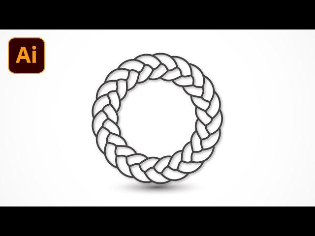 Adobe illustrator : Illustrator Braid Brush || Braid pattern Brush in Adobe illustrator