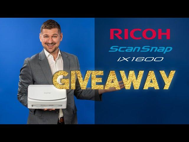  Win a Free Scanner! 2024 Ricoh ScanSnap iX1600 & Goodies Giveaway!  Enter to WIN Big! 