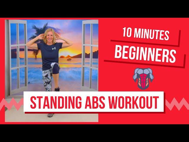 10-minute Standing Abs Lower Belly Fat Workout for Beginners