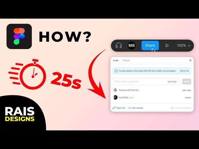 Share Design File Link in 25 Seconds (Figma Tutorial)