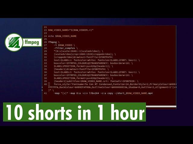 ffmpeg - I created 10 shorts in 1 hour
