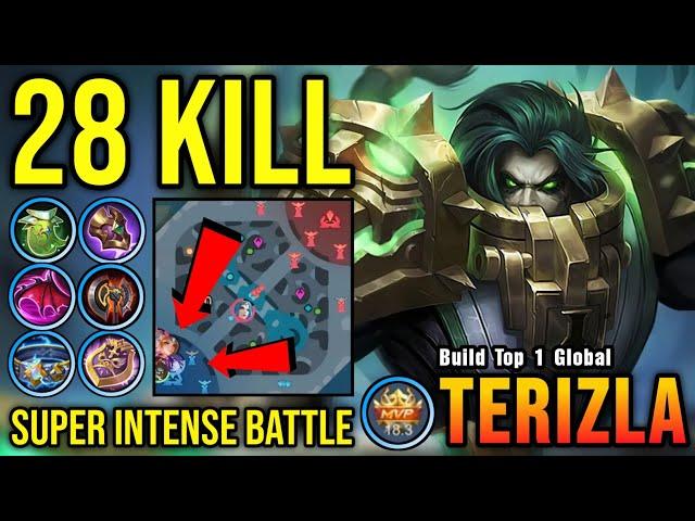 28 Kills!! Terizla MVP 18.3 Points, Super Intense Battle!! - Build Top 1 Global Terizla ~ MLBB