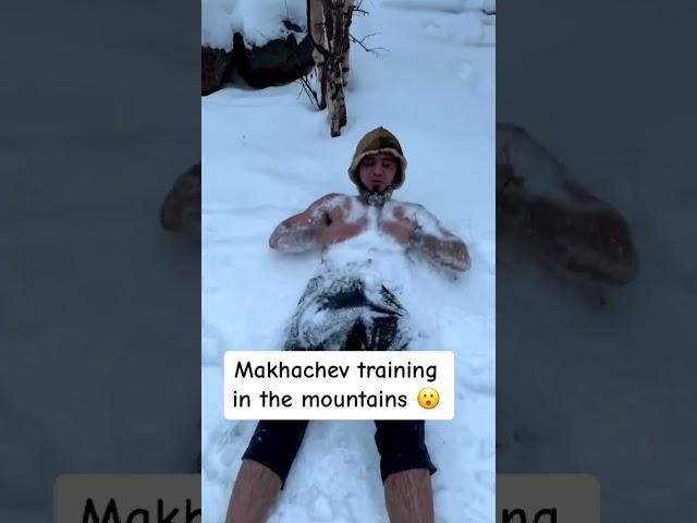 Islam training in the mountains  (via islam_makhachev/IG)