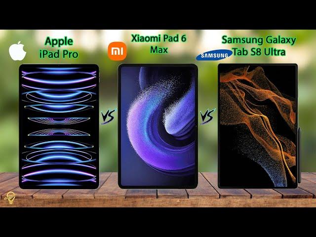 ipad Pro VS Xiaomi Pad 6 Max VS Samsung Galaxy Tab S8 Ultra