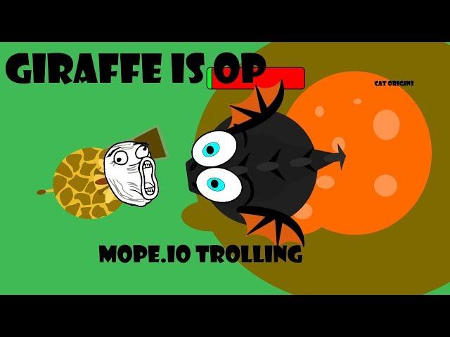 GIRAFFE STOMP IS OP // Mope.io Trolling and Funny Moments // Cat Origins