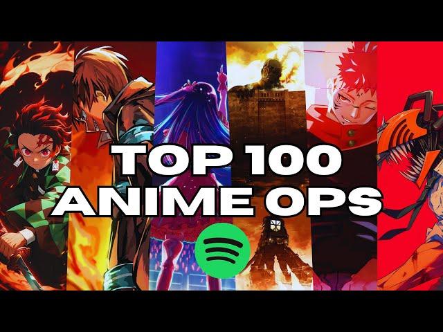 TOP 100 MOST STREAMED ANIME OPENINGS ON SPOTIFY [Updated July 2024]