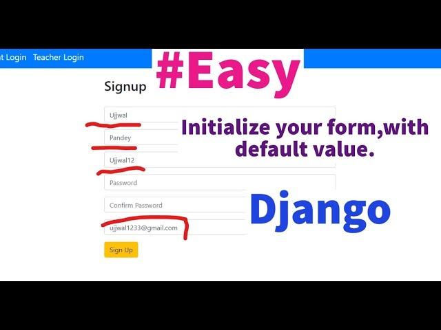 How to add initial value to Django Model form || set default value in form.