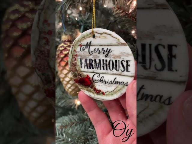 Merry Farmhouse Christmas Ornament #shorts