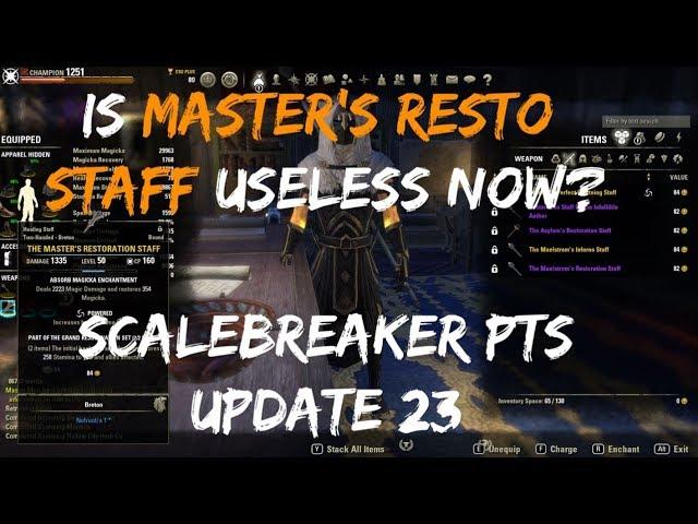 Is Master's Restoration Staff Completely Useless Now? (ESO Scalebreaker PTS, Week 3)