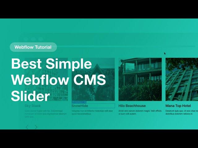 The Best Simple CMS Slider for Webflow