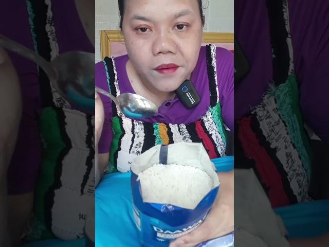 DYMA |ASMR RAW RICE EATING |Makan Beras Mentah| asmrrawriceeating| asmrsounds | Basmatirice| Rawrice