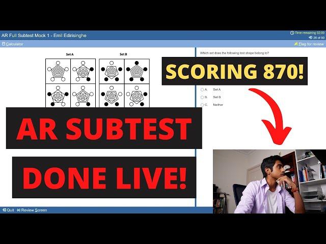 Watch me score 99th percentile on UCAT Abstract Reasoning Live!