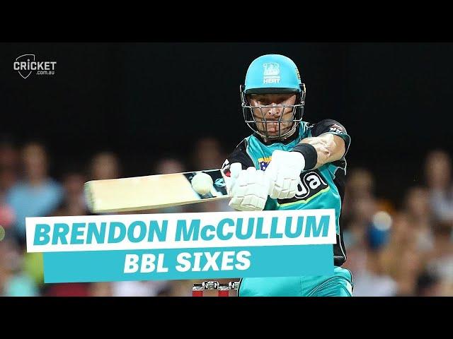 Every one of Brendon McCullum's BBL sixes