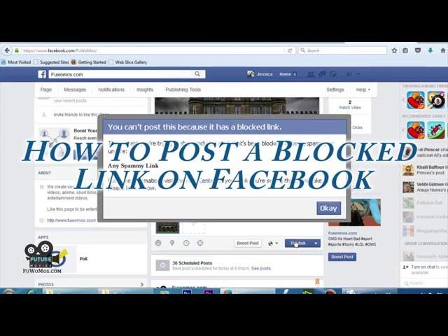 How to Post a Blocked Link on Facebook