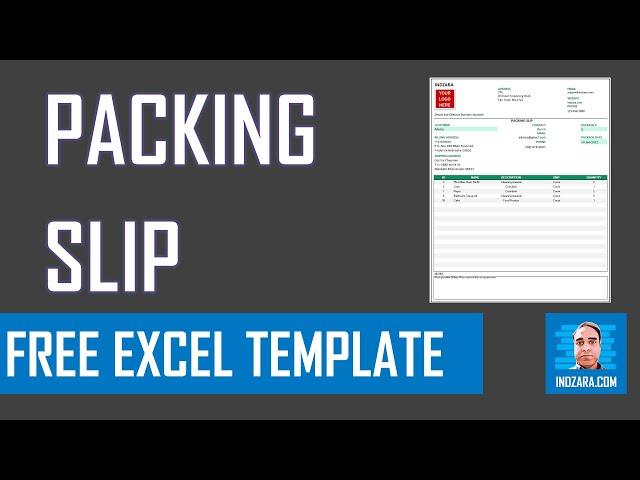 Packing Slip Excel Template