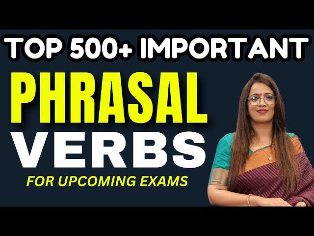 500+ Important Phrasal Verbs For Upcoming Exams | English With Rani Ma'am