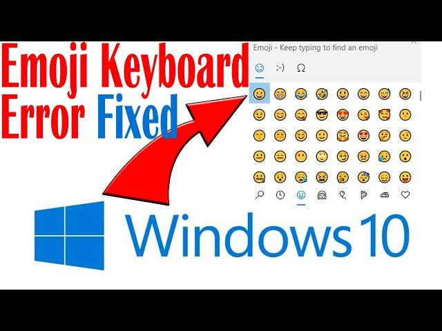 Emoji Keyboard Not Working in Windows 10 || Fixed ||