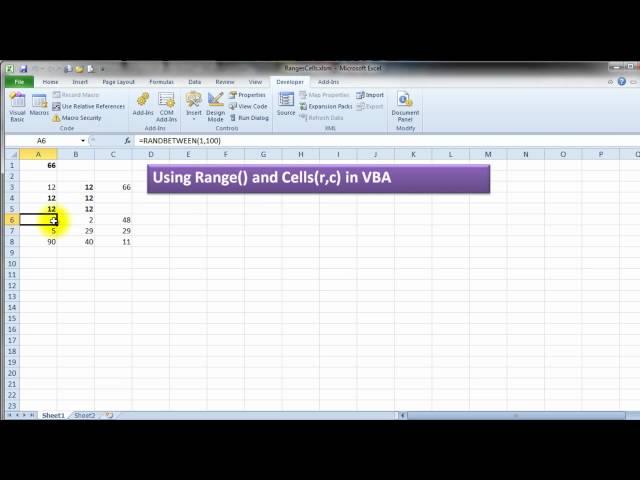 Excel VBA Range/Cell reference