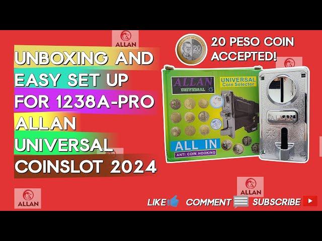Easy Set up tutorial for 1238A-PRO Allan Universal Coinslot 2024