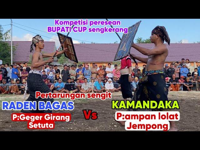 Pertarungan sengit KAMANDAKA vs RADEN BAGAS || Peresean BUPATI CUP sengkerang lombok tengah