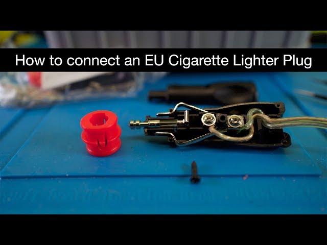 EU  Style Cigarette Lighter Plug Assembly (Close-up)