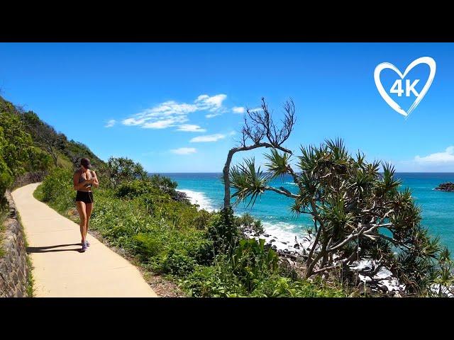 Virtual Walk Burleigh Heads National Park - 4K - Gold Coast Australia - Treadmill Background