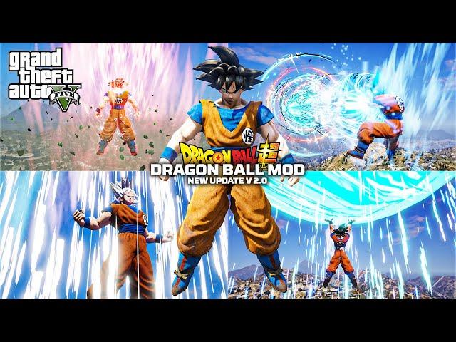 GTA 5 - Ultimate Dragonball Mod Update V.2 Gameplay Showcase