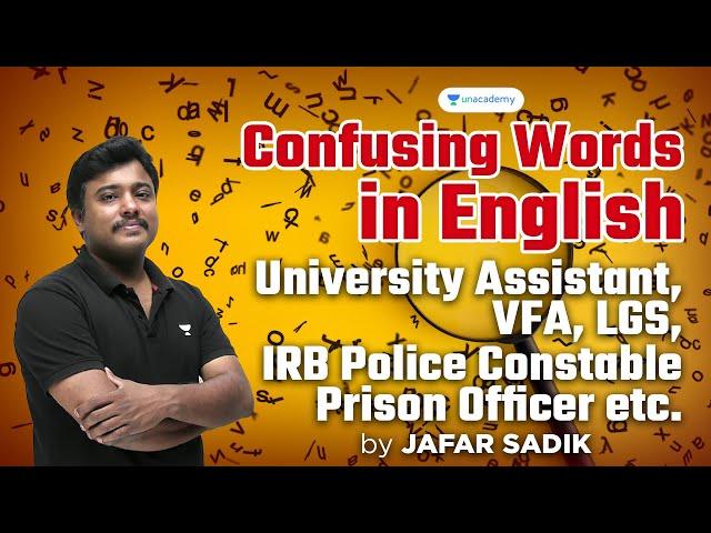 Confused Words in English for all PSC Exams | Jafar Sadik | Kerala PSC