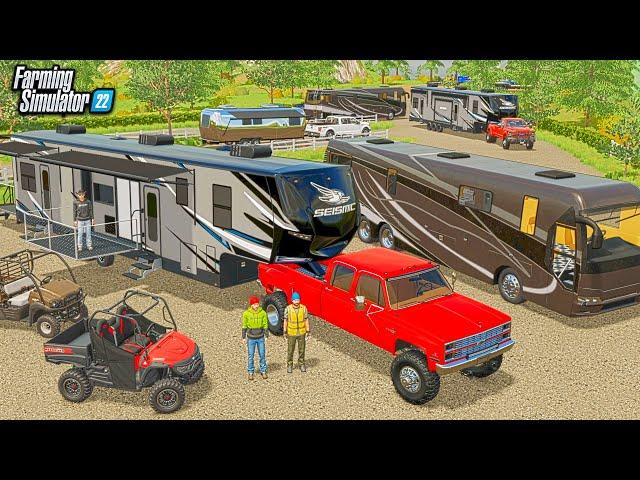 GOING CAMPING WITH NEW $250,000 MOTORHOME!! | FS22