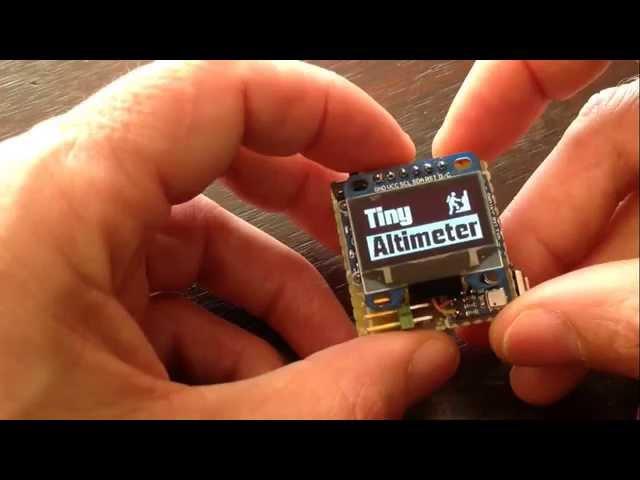 Tiny Altimeter with Arduino, Oled display 128x64, pressure sensor BMP180