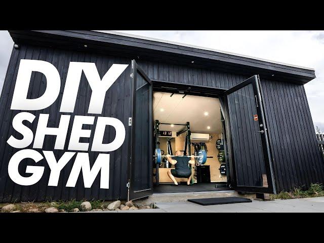 Ridiculous HOME GYM In Entirely Custom DIY Backyard Shed!