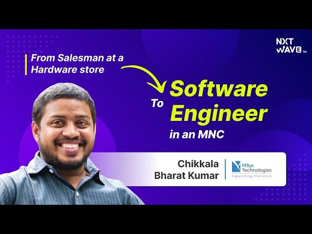 From Spare Part Salesman to Python Developer: Bharath's Inspiring Journey with NxtWave Intensive 2.0