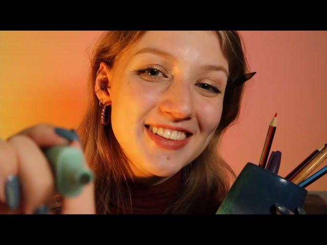 [ASMR] Drawing on your face ️ ~ layered sounds, soft spoken