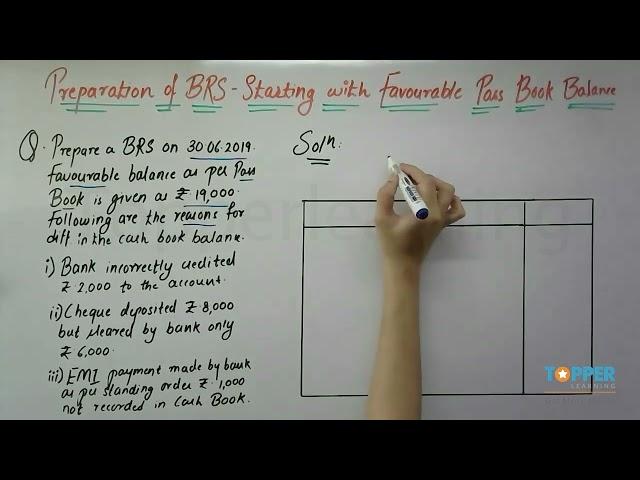 BRS- When Favourable Balance as per Pass Book given