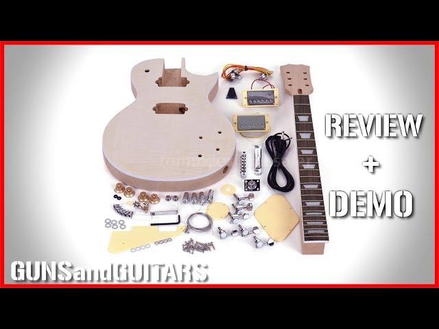 CHEAPEST LES PAUL Style DIY Kit Review and Demo (Ammoon LP Kit)