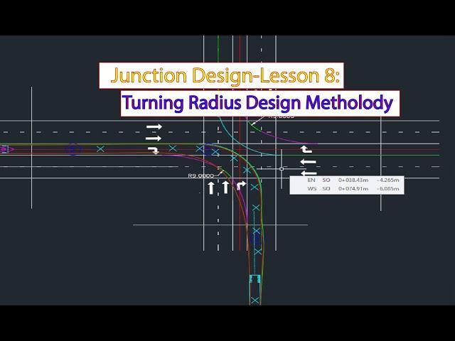 Junction Design in Civil 3D:Turning Radius, Design Vehicle and Swept Path